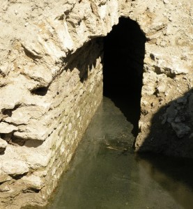 Le drain de l'étang asséché de Clausonne fut mis au jour en 2009 par les archéologues de l'aqueduc de Nîmes. Le drainage de l'étang facilitait la mise en place de l'aqueduc en bordure nord et ouest de l'étang.